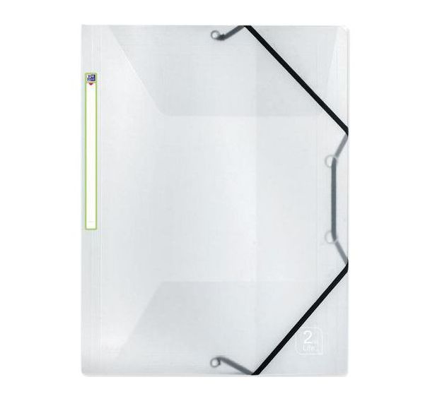 Chemise polypropylène translucide 3 rabats + élastique recyclée de pré-consommation 21x29.7 cm