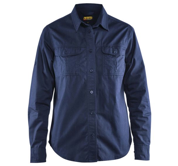 Chemise twill femme marine