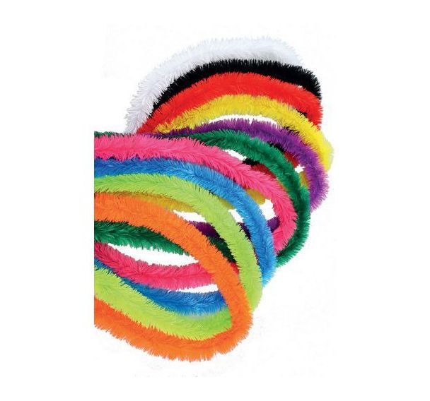 Chenilles géantes Fluffy Assorties Ø 3cm - 120cm - x50