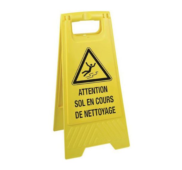 Chevalet Attention sol en cours de nettoyage