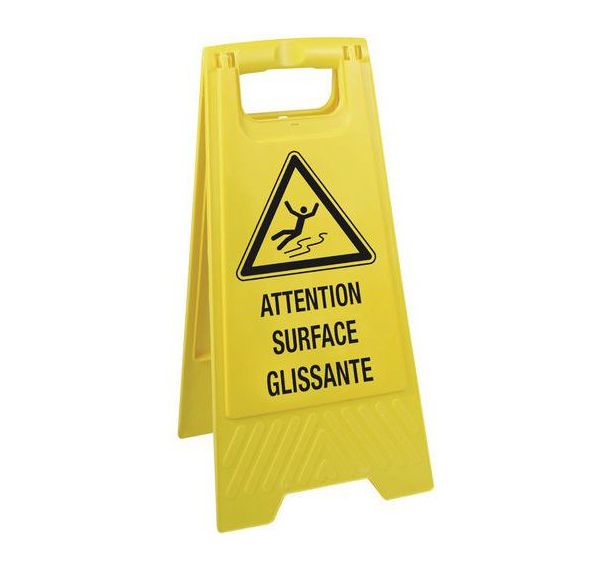 Chevalet Attention surface glissante