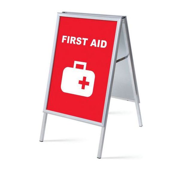 Chevalet complet Premier Secours - Anglais - Showdown Displays