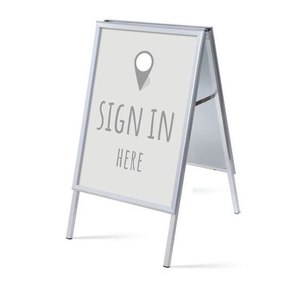 Chevalet complet S'inscrire ici - Anglais - Showdown Displays