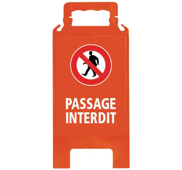 Chevalet de signalisation d'interdiction - Rouge - Novap