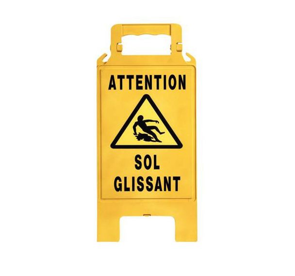 Chevalet de signalisation de danger - Jaune - Novap