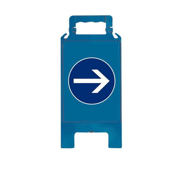 Chevalet de signalisation d'obligation - Bleu