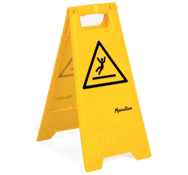 Chevalet de signalisation ''sol mouillé'' - Manutan