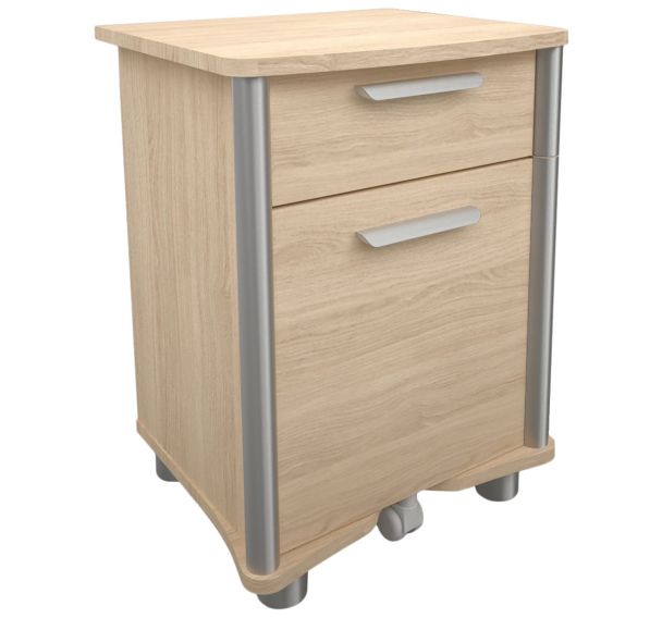 Chevet 1 bac coulissant 1 tiroir 4 pieds