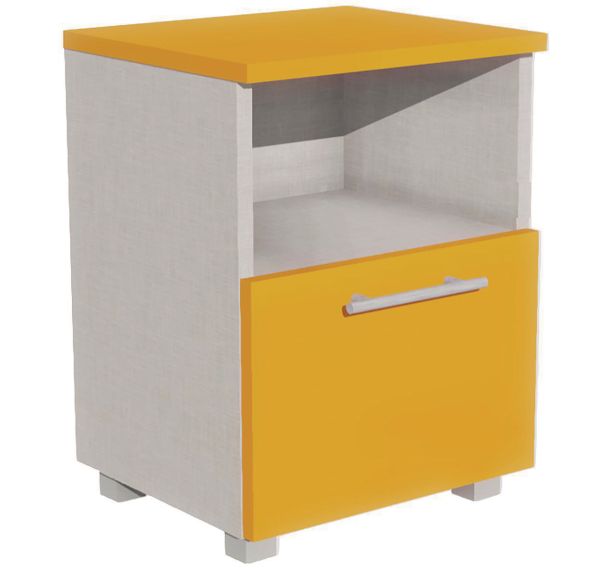 Chevet 1 tiroir + 1 niche Identité haut. 60 cm - Manutan Expert