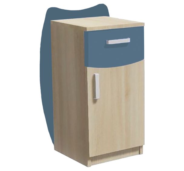 Chevet 1 tiroir 1 porte Forma 45,5x74,5x35 cm