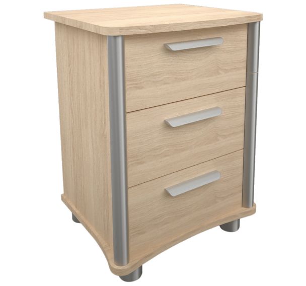 Chevet 3 tiroirs 4 pieds