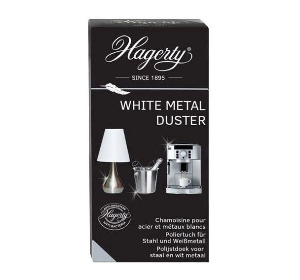 Chiffon imprégné acier inox chrome White metal duster