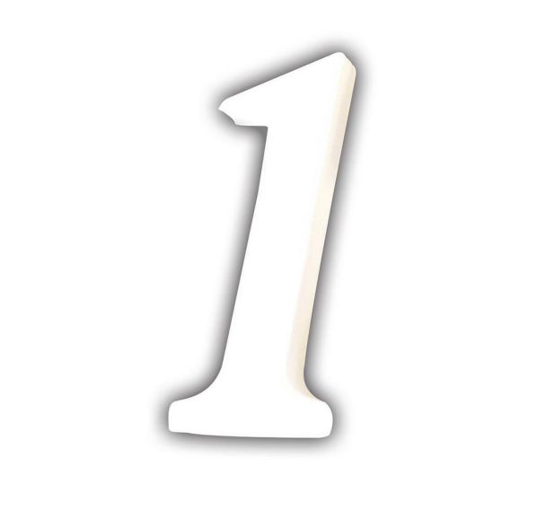 Chiffres à décorer en papier mâché 12 cm blanc - Décopatch