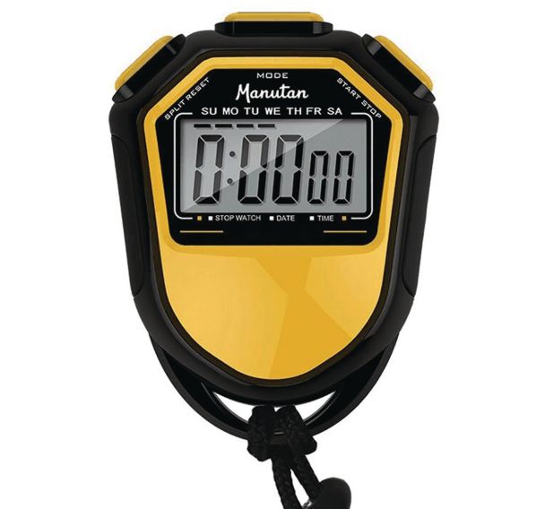 Chronomètre digital - Jaune - Manutan