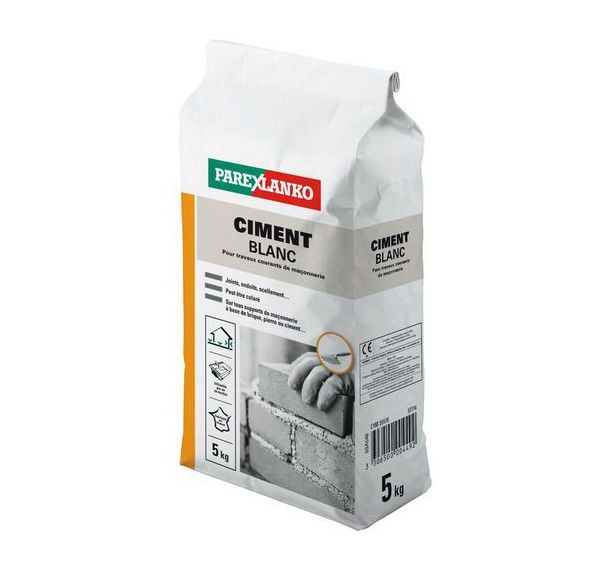 Ciment pour travaux courant de maçonnerie blanc 5 KG