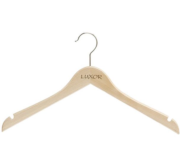 Cintre luxor princess plat naturel verni 41 cm