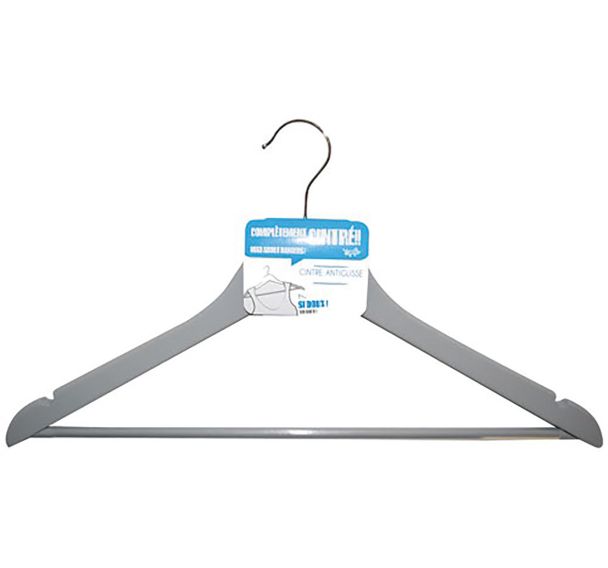 Cintre soft touch bois revetement antiglisse