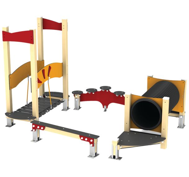 Circuit d'équilibre 2 avec 4 plateformes alu beige - Manutan Expert