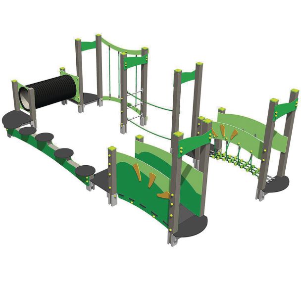 Circuit d'équilibre avec 6 plateformes alu gris - Manutan Expert