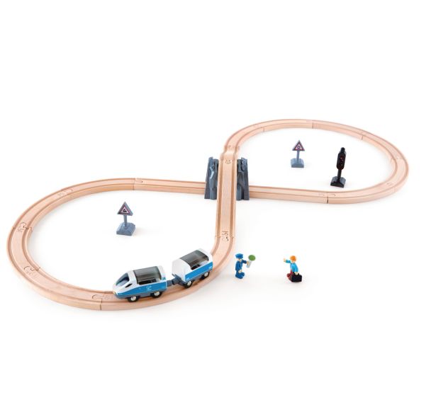 Circuit de train en huit bois
