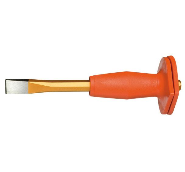 Ciseau de maçon, 8 faces, avec protection des mains 250x16 mm