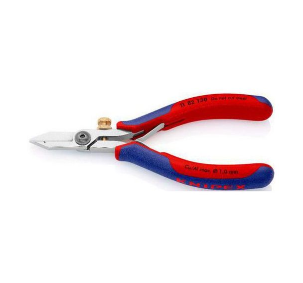 Ciseaux à dénuder pour l'électronique avec gaines bi-matière 130 mm _ 11 82 130
