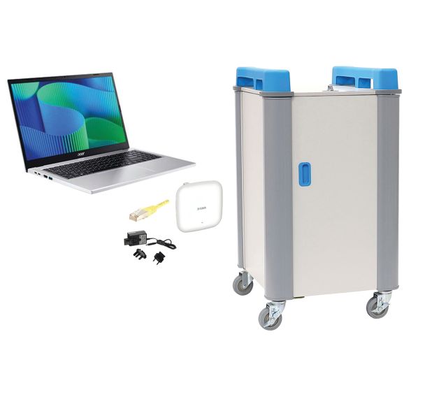 Classe mobile 15+1 portables 15,6'' I5 en chariot Lapcabby