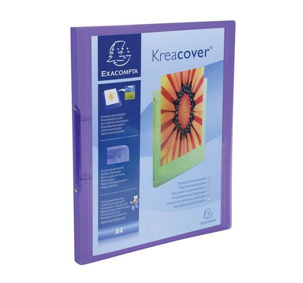 Classeur 2 anneaux 15mm polypropylène chromaline 5/10e Krea Cover - A4