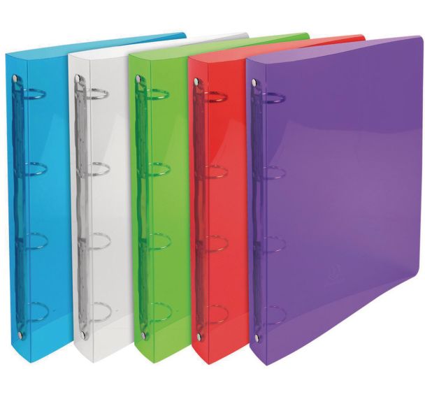 Classeur 4 anneaux 30 mm polypropylène crystal - a4 maxi