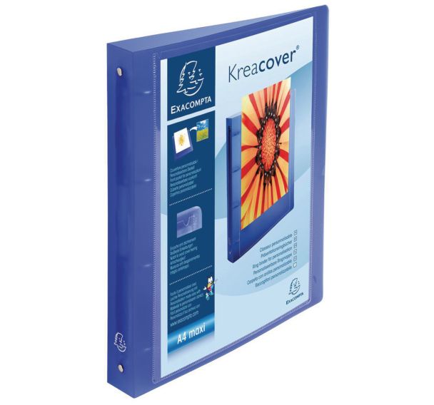 Classeur 4 anneaux 30mm PP chromaline krea cover A4 maxi