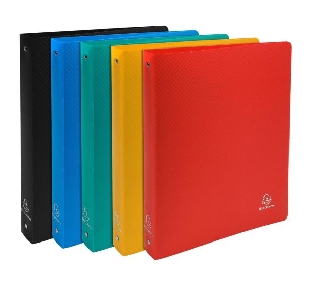 Classeur A4 polypropylène épais 4 anneaux diam: 30mm dos: 40 mm assortis