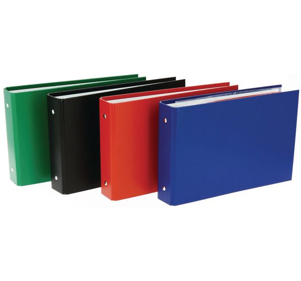 Classeur Balacron A5 Ital Dos 40mm 2 anneaux - Assorti