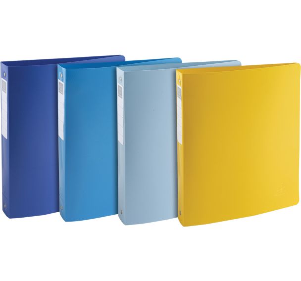 Classeur Bee Blue A4 maxi - lot de 12 - couleurs assorties - Exacompta
