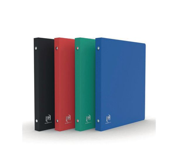 Classeur Memphis 17x22cm Dos 20mm 2 Anneaux Ronds Couverture Polypro Coloris Assortis