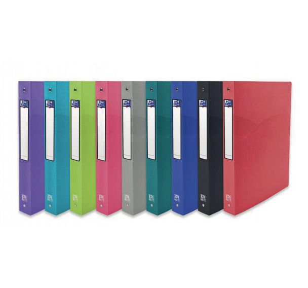 Classeur Osmose A4 Dos 40mm 4 Anneaux Ronds Couverture Polypro Coloris Assortis