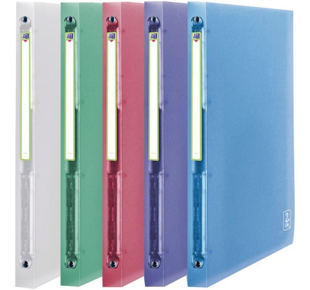 Classeur Oxford 2nd Life A4 D20 4 annx PP Translucide Ass.