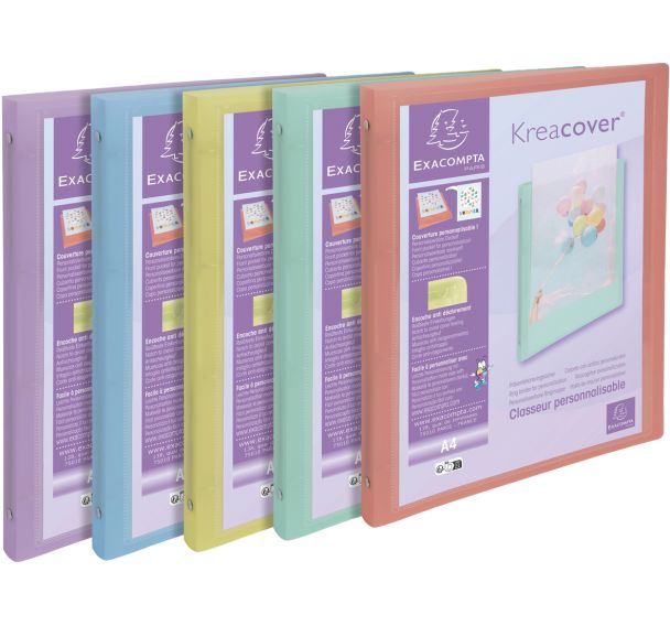 Classeur à 4 anneaux en polypropylène recyclé de 15 mm A4