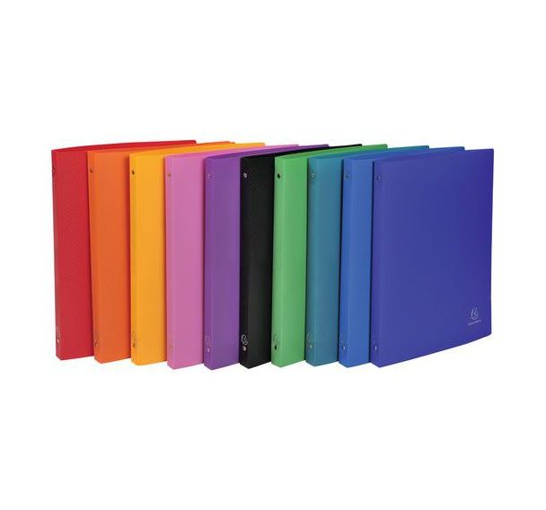 Classeur à 4 anneaux opaque à couleurs assorties