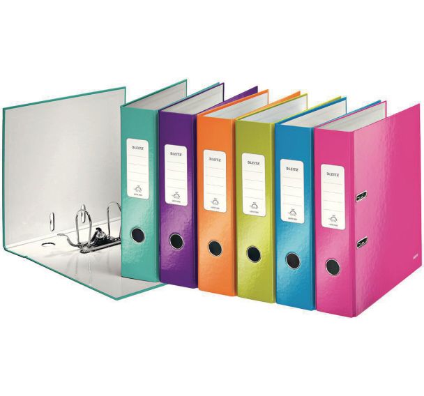 Classeur à levier 180° plastifié 80 mm WOW - Leitz
