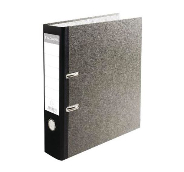 Classeur à levier papier marbré gris Prem'Touch