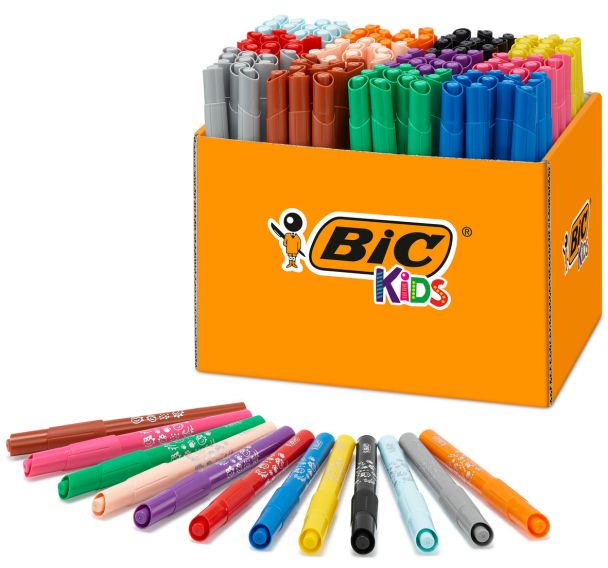 Classpack 144 feutres Visacolor Bic pointe large ogive