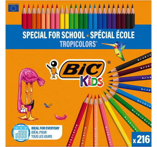 Classpack 216 crayons 17,5 cm Tropicolors Bic