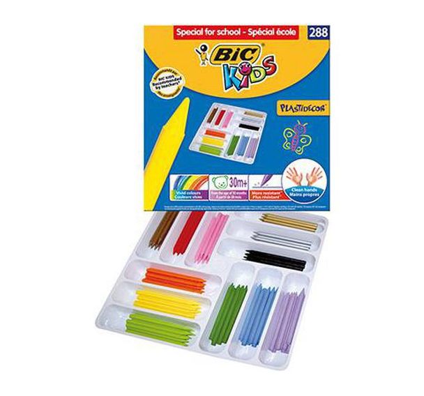Classpack 288 craies 12 cm 12 couleur Plastidecor bic