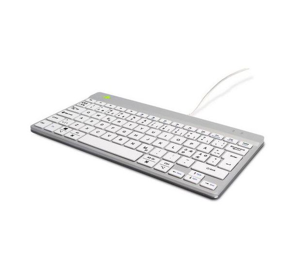 Clavier ergonomique R-Go Compact Break Qwerty (ND) - blanc