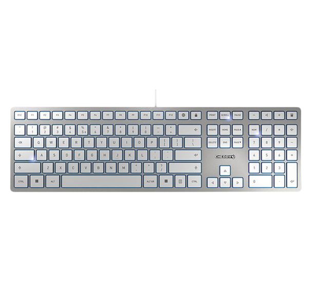 Clavier filaire argent KC 6000 SLIM - Cherry