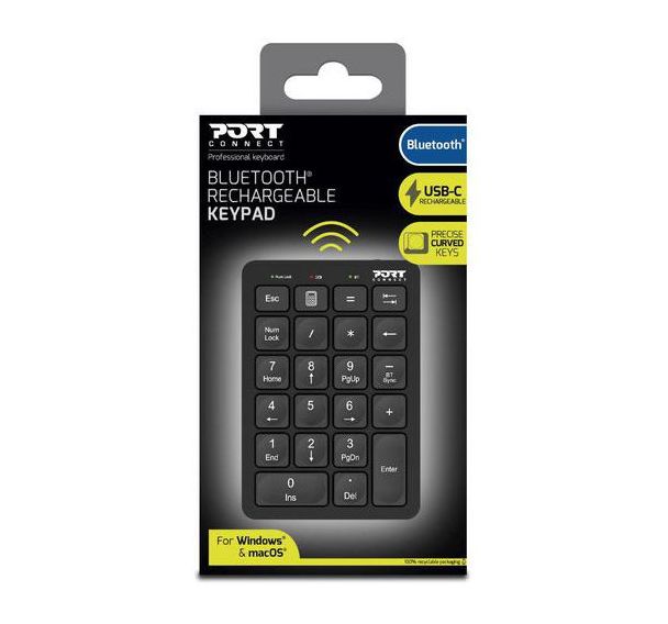 Clavier numérique Bluetooth Rechargeable - Port Connect