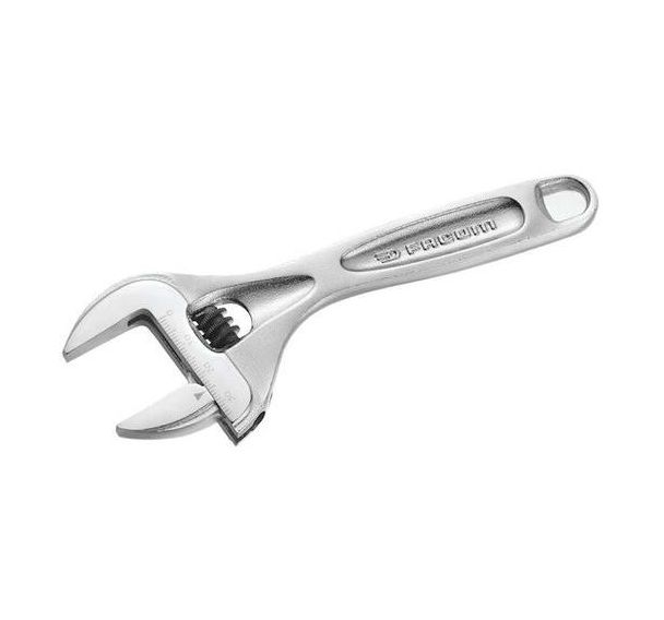 Clé à molette courte, manche chromé 6'' - Facom
