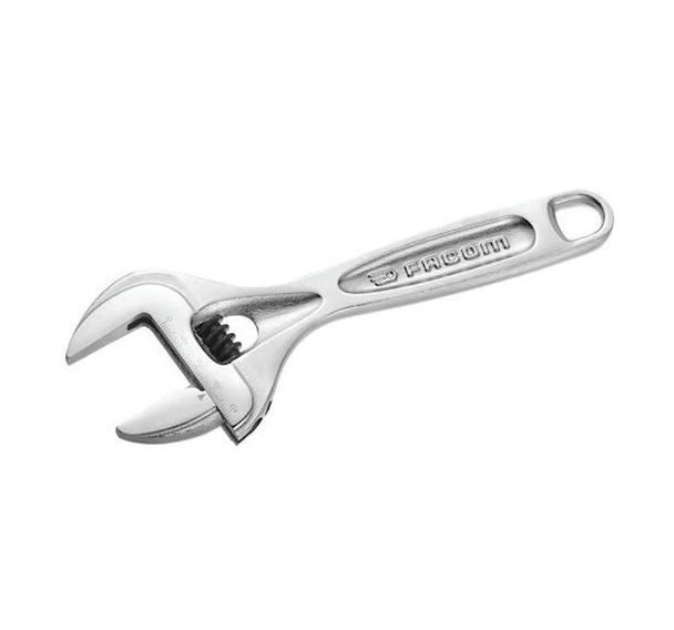 Clé à molette courte, manche chromé 8'' - Facom