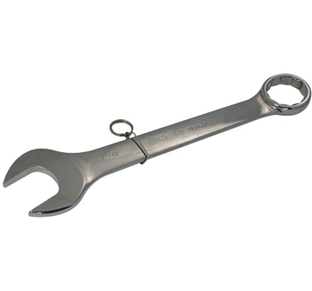 Clé mixte finition polie chromée brillante