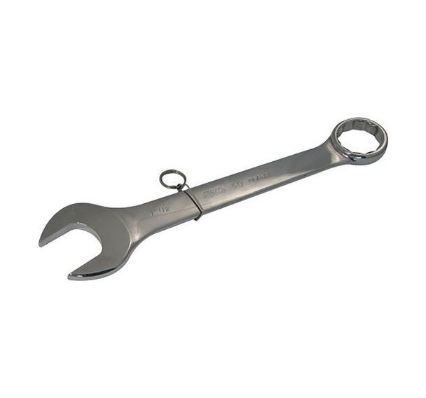 Clé mixte finition polie chromée satinée